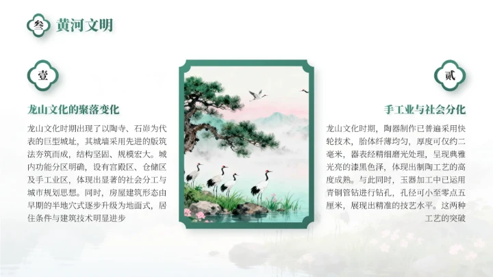 绿色中国风国庆历史课堂专题讲座PPT模板