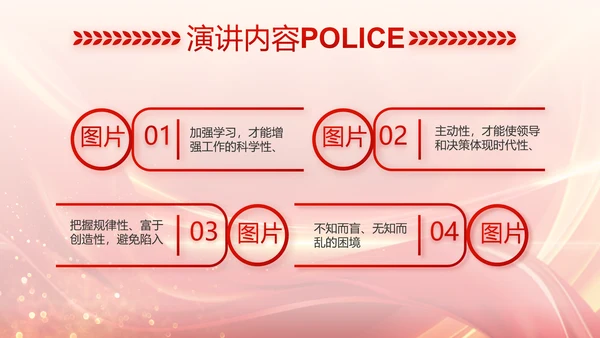 红色大气公安警察风采展示动态PPT封含P