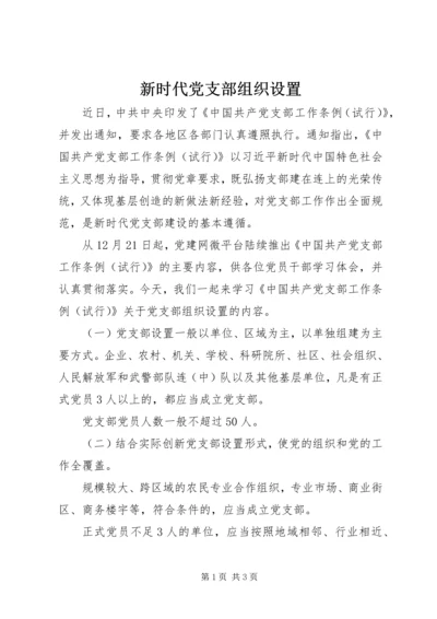 新时代党支部组织设置.docx