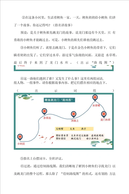 小鲤鱼跳龙门推进课教学设计