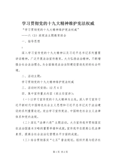 学习贯彻党的十九大精神维护宪法权威.docx