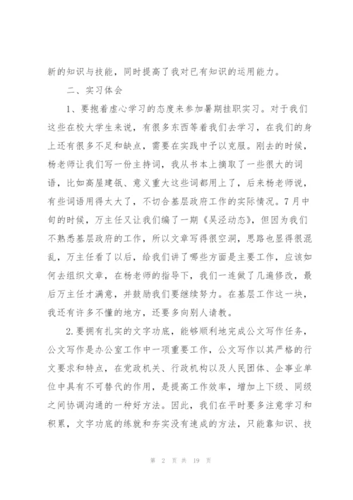 政府实习总结范文5篇.docx