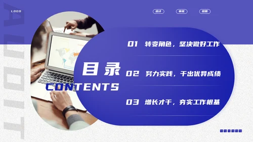 审计报告工作汇报年中网站风多用途通用PPT模板
