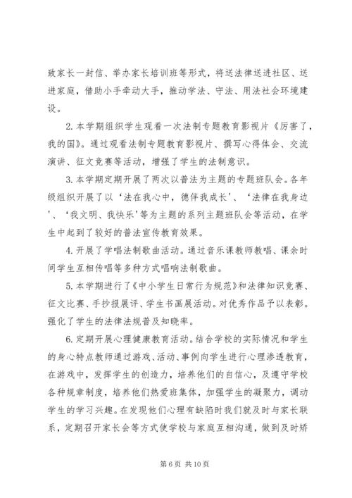 小学七五普法自查汇报.docx