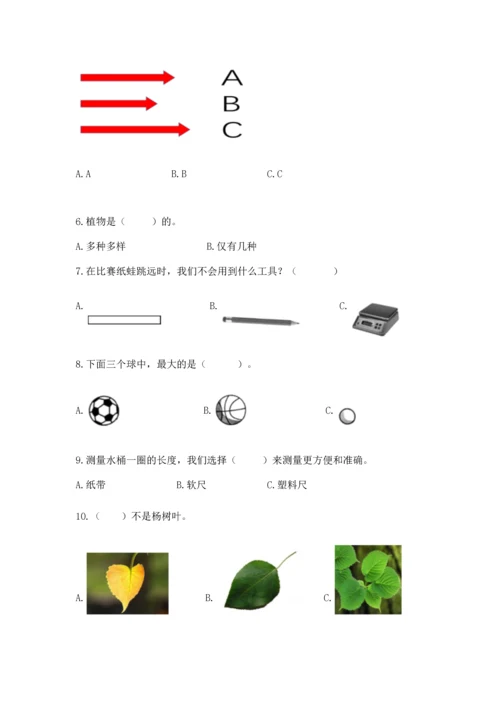 教科版科学一年级上册期末测试卷精品（模拟题）.docx
