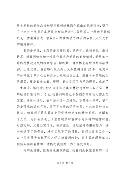 学习杨善洲同志先进事迹个人心得体会.docx