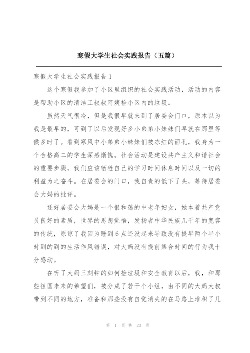 寒假大学生社会实践报告（五篇）.docx