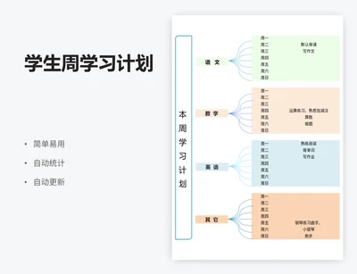 学生周学习计划