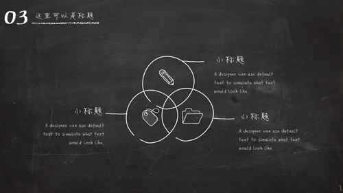 黑板风粉笔字手绘毕业答辩通用PPT模板
