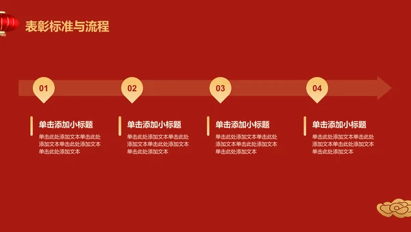 红色喜庆风表彰庆典PPT模板