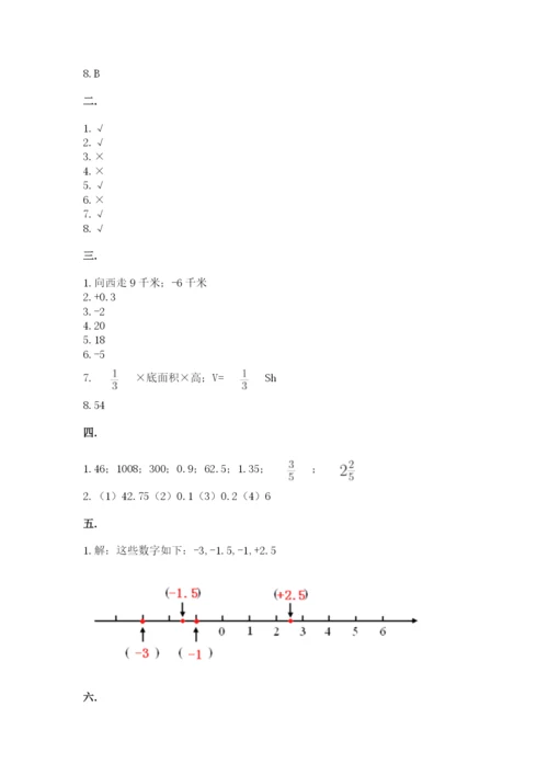 小学六年级数学毕业试题及完整答案【各地真题】.docx