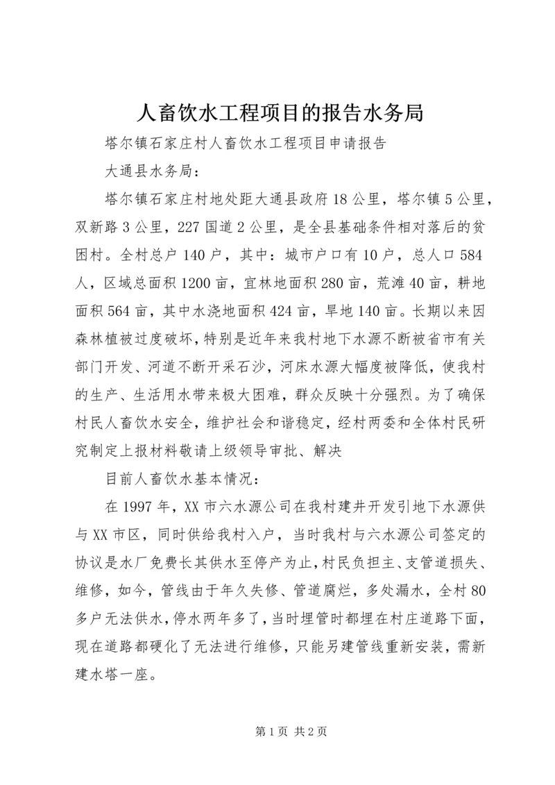 人畜饮水工程项目的报告水务局.docx