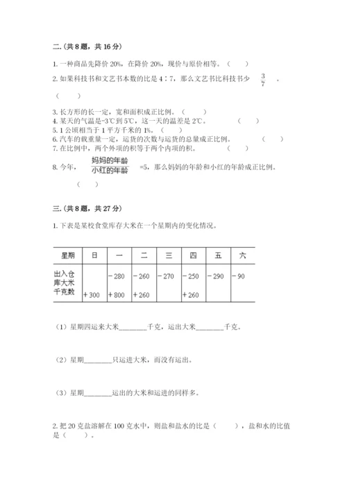河南省平顶山市六年级下册数学期末考试试卷推荐.docx