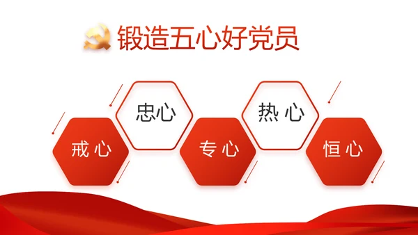 红色党支部工作总结汇报动态PPT党课
