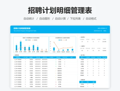 招聘计划明细管理表