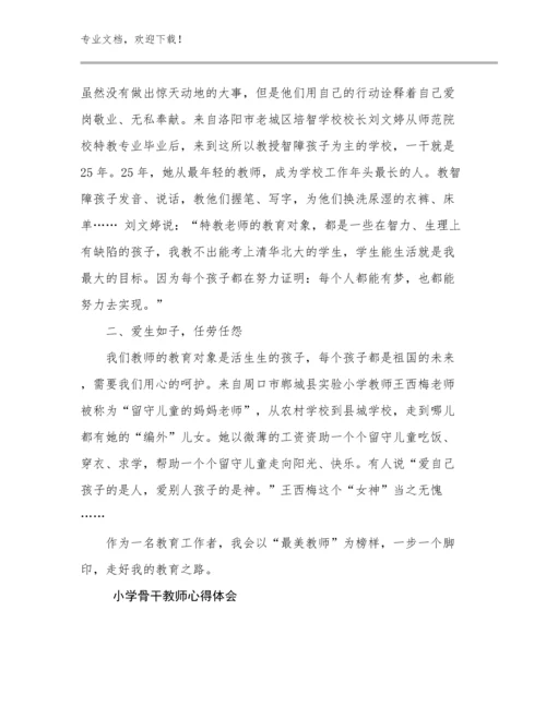 2024小学骨干教师心得体会优选范文17篇文档选编.docx