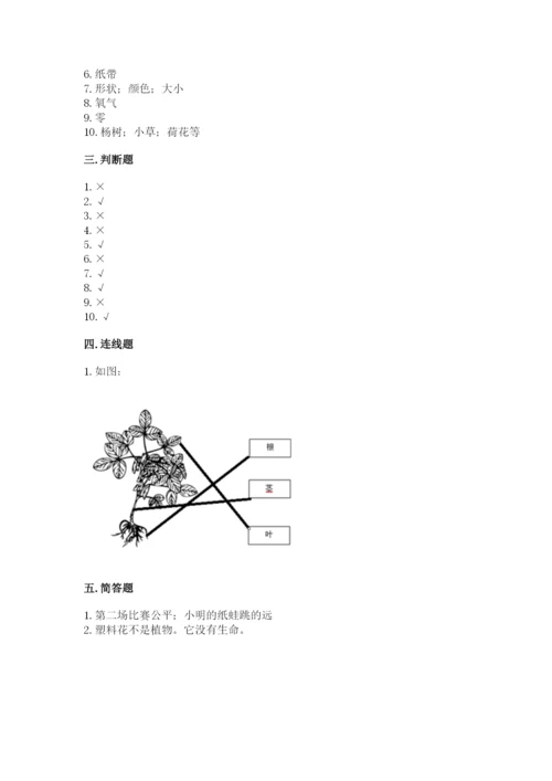 教科版一年级上册科学期末测试卷附完整答案（有一套）.docx