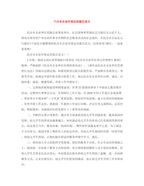 精编之民办非企业年度总结报告范文.docx