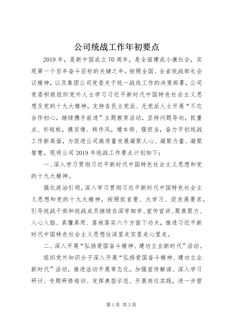 公司统战工作年初要点.docx