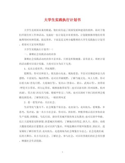 精编之大学生实践执行计划书.docx