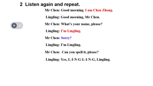 Starter Module1 Unit1 Good morning, Miss Zhou.