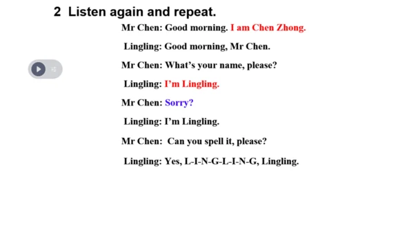 Starter Module1 Unit1 Good morning, Miss Zhou.