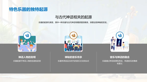 音乐乐器探索PPT模板