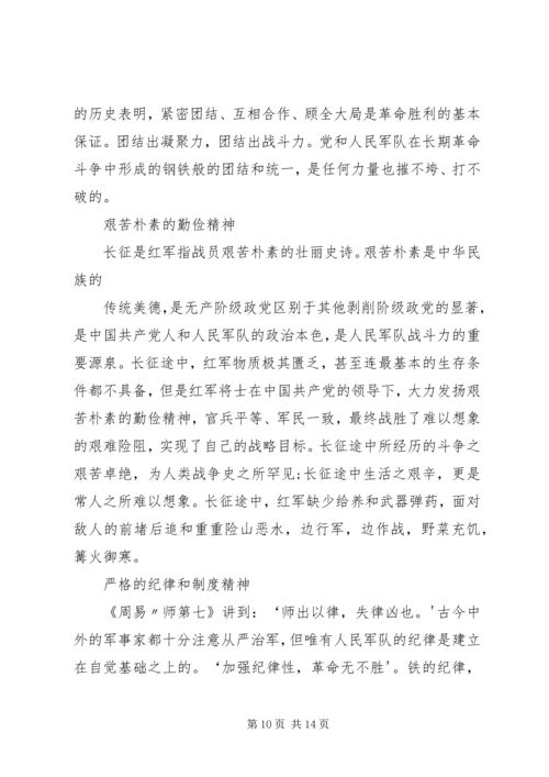 学习长征精神塑造和谐自我5篇_1.docx