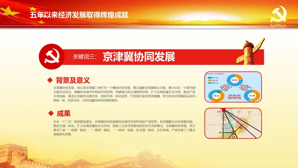 蓝色喜迎十九大砥砺奋进的五年PPT党委