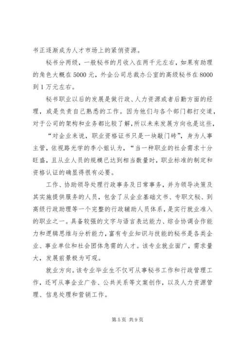 文秘职业规划书 (4).docx