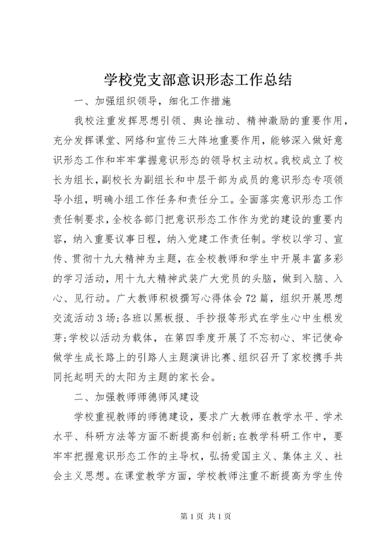 学校党支部意识形态工作总结 (3).docx