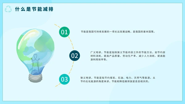 卡通手绘节能减排主题教育PPT模板