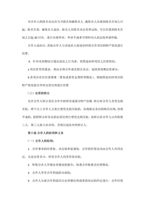 合伙人协议书范文.docx