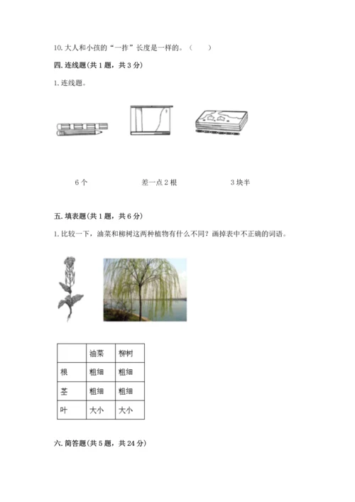 教科版小学一年级上册科学期末测试卷带答案（b卷）.docx