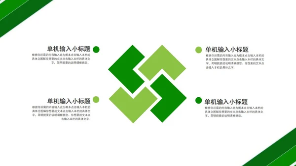 绿色简约几何形状教学教育培训PPT模板