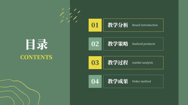 绿色植系教学设计PPT模板