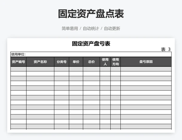 固定资产盘点表