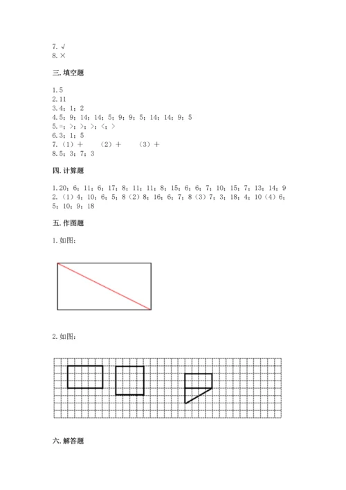 人教版一年级下册数学期中测试卷精品【b卷】.docx