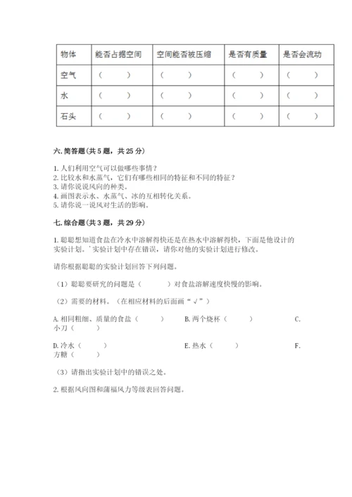 教科版三年级上册科学期末测试卷精品【必刷】.docx
