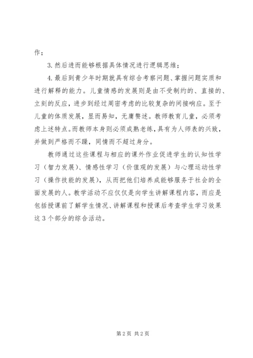 我对教学法这一门课的学习心得.docx