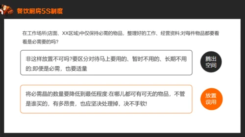 餐饮厨房5S管理介绍通用PPT课件模板