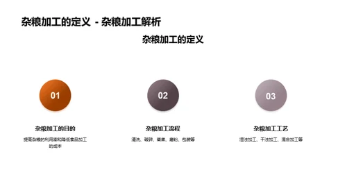 杂粮工艺再造计划