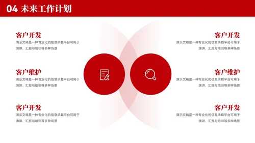 红色城市风工作总结汇报模板