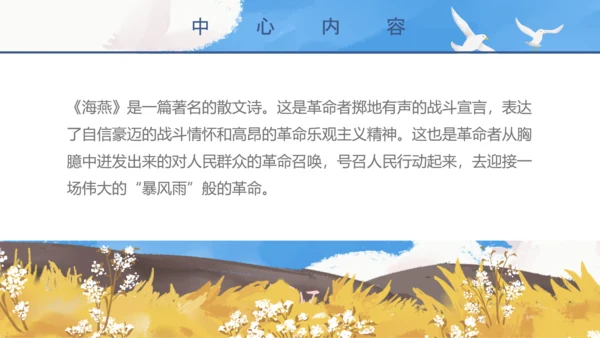 初中教师海天海燕教育教学课件PPT模板
