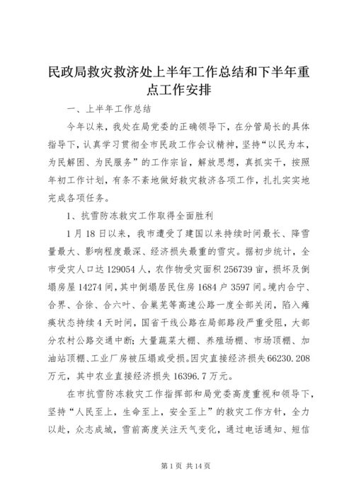 民政局救灾救济处上半年工作总结和下半年重点工作安排_1.docx