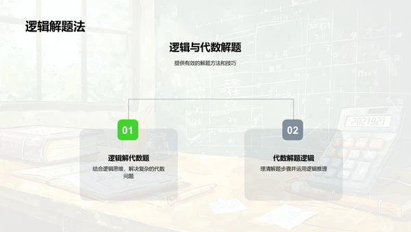 代数知识教学PPT模板
