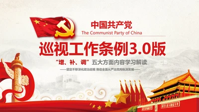 学习新版巡视工作条例3.0版解读PPT