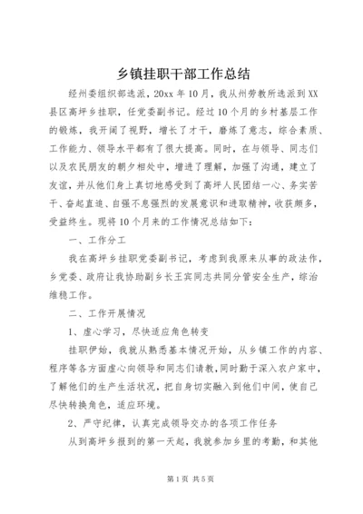 乡镇挂职干部工作总结.docx