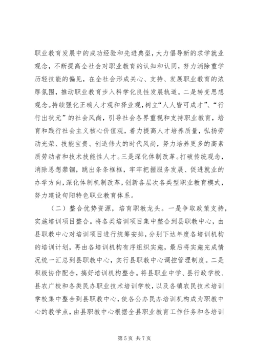 关于县职业教育发展情况的调研报告.docx