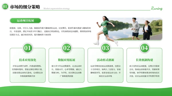 绿色运动风20XX年有氧运动策划方案PPT模板
